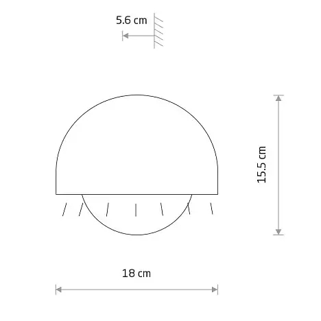 Kopułowa lampa ścienna CABO 11805 LED 10W 3000K IP54 beżowa