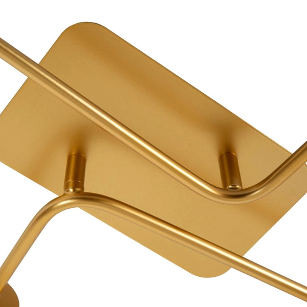 Kulista lampa sufitowa Lester 21118/04/02 do salonu biała złota