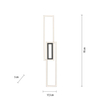 Sufitowa lampa Asmin prostokąty ramki LED 45W 3000K aluminium stal