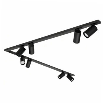 Narożna lampa sufitowa Bora 1624 listwa ze spotami czarny