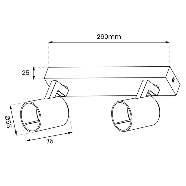 Sufitowa lampa z regulacją Volf ML0678 Milagro sople tuby czarny