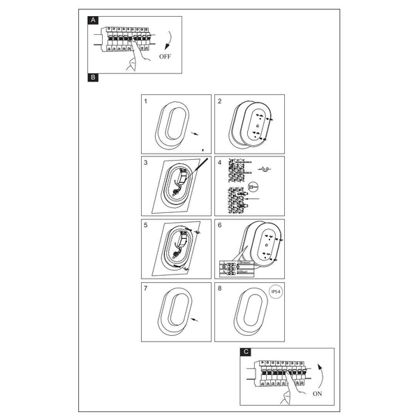 Nowoczesna LAMPA elewacyjna SURA 32136W Globo ogrodowa LED 12W 3000K owalna IP65 grafitowa