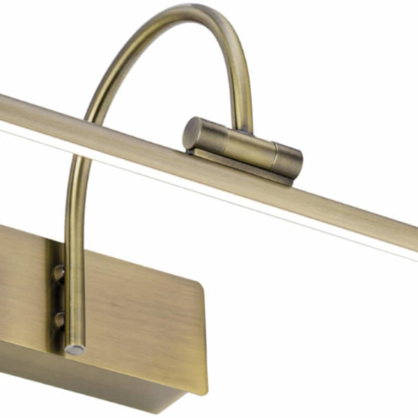 Galeryjka LAMPA ścienna GIOTTO LED 8168 Nowodvorski metalowa OPRAWA kinkiet LED 8W 3000K nad obrazy mosiądz