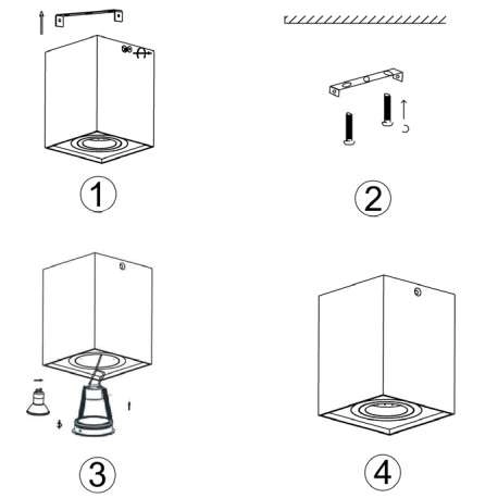 Spot lampa sufitowa TUBE 22953/01/31 regulowana kostka biała outlet