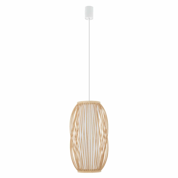 Lampa wisząca Puket 11160 pleciona lampion krata japandi bambusowa biała