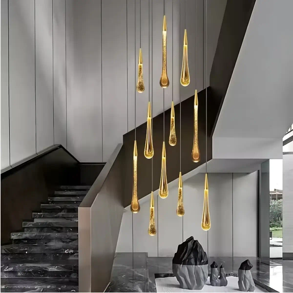 Zwisająca lampa Melted ABIGALI-CLN3X3WW Abigali LED 3W 3000K sopel złota