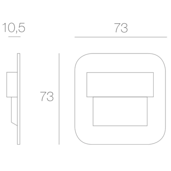 Tarasowa oprawa Salsa MS-SAL-M-H-1-PL-00-01 LED 0,8W 3000K IP66 mosiądz