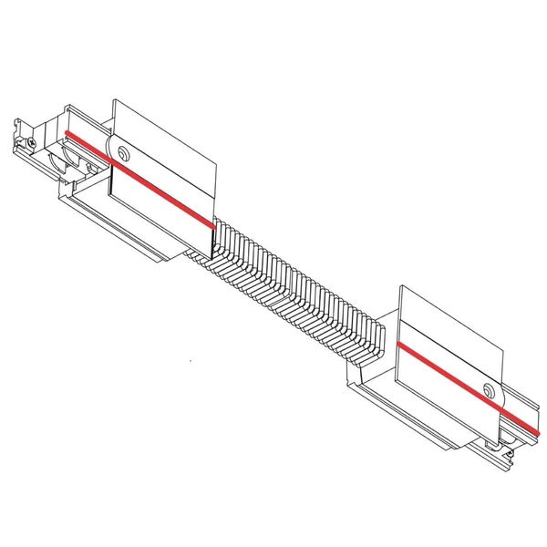 Elastyczny ŁĄCZNIK szynoprzewodu CTLS 8677 Nowodvorski do 3-fazowej szyny podtynkowej 230V czarny