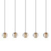 Wisząca lampa na belce CUYO LE44720 LED 16W 3000K balls złota przezroczysta