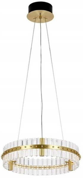 Żyrandol glamour Saturnus MSE010100165 kryształowy złoty