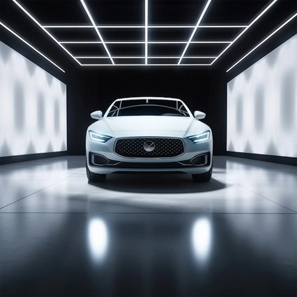 Garażowa lampa sufitowa Geometric LP-0209/2C 4K LED 4000K IP44 biały