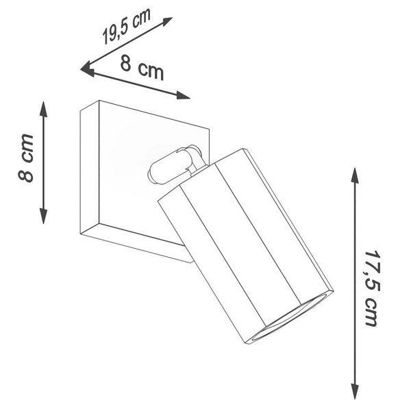 Regulowany kinkiet ekologiczny SL.1028 drewniana lampa