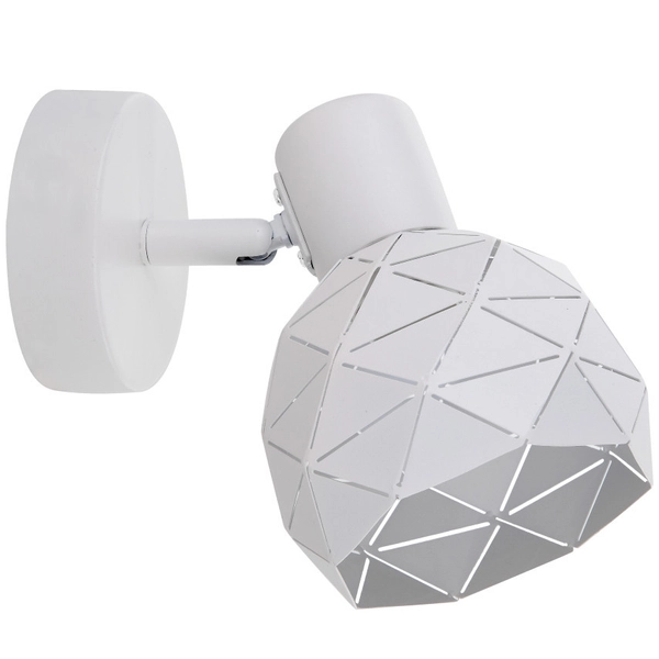 Geometryczna LAMPA ścienna REUS LP-8069/1WS WH Light Prestige metalowa OPRAWA regulowany kinkiet biały