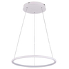 Wisząca LAMPA ring SLIM/000062/3000/W MDECO metalowa OPRAWA okrągła LED 22W 3000K do biura biała