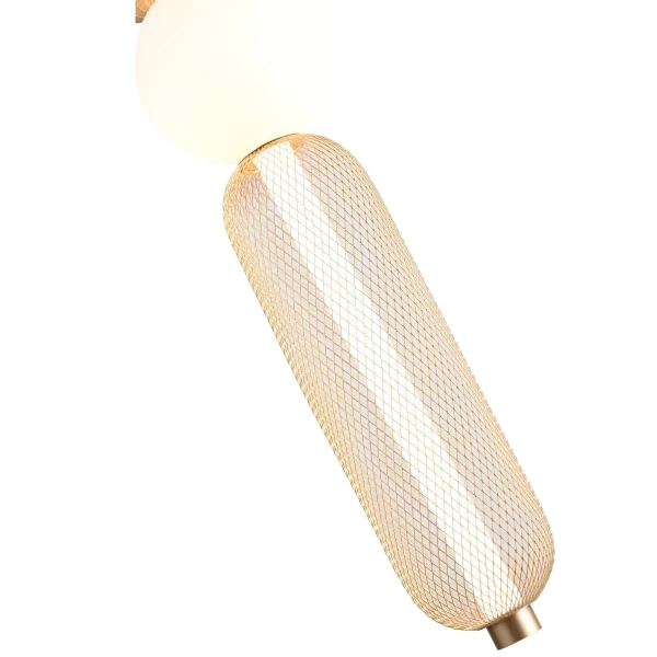 Zwisająca pionowa lampa Sarr MD2596-5A-3BGT LED 27W 3000-5700K czarna złota