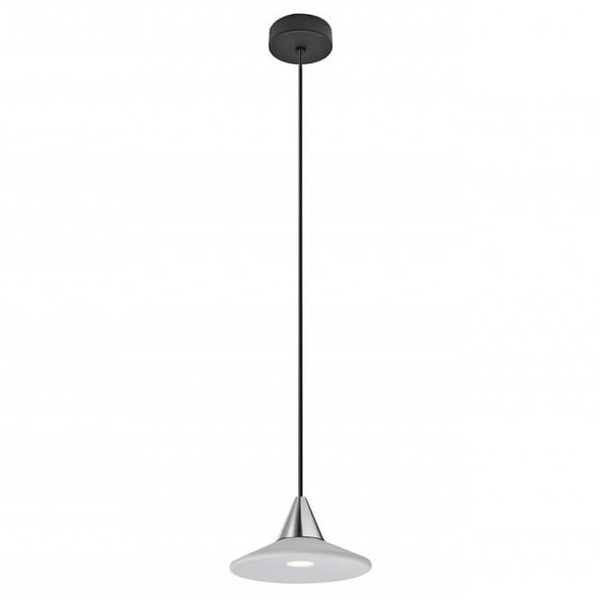 Zwisająca lampa TENTOR AZ3086+AZ3099 LED 7W 3000K dysk czarny chrom biały