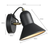 Industrialna LAMPA ścienna ASTAMA LP-1122/1W BK Light Prestige metalowa OPRAWA kinkiet regulowany czarny