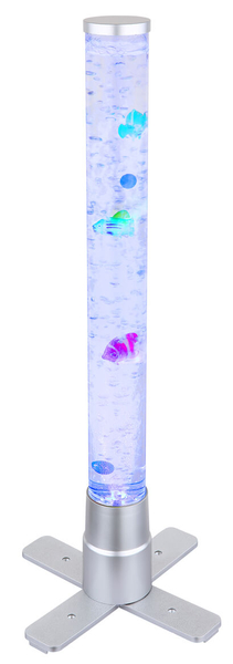 Dekoracyjna lampka podłogowa Mendoza z rybkami LED RGB 0,06W srebrna