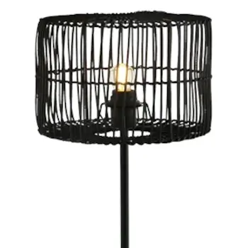 Rustykalna wisząca lampa do salonu 20242 rattanowa pleciona brązowy