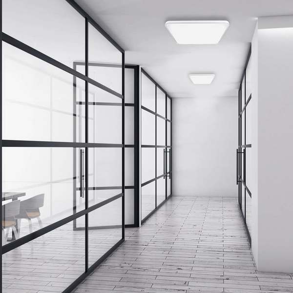 Kwadratowa lampa sufitowa Fabio LED 23W 4000K do holu biała