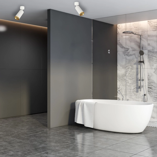 LAMPA sufitowa MICA ML6087 + ML6094 Milagro metalowa OPRAWA spot + pierścień biały złoty