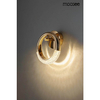 Kinkiet pokojowy Helios MSE010100320 Moosee LED 8W 3000K ring glamour złoty