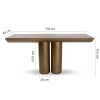 Złota konsolaTIDAL MM001501100370 metalowa do salonu 150cm