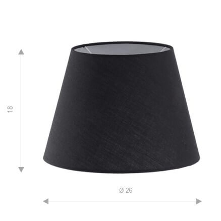 Okrągły klosz do lampy Shade Zf AZ2600 Azzardo materiał 26 cm czarny