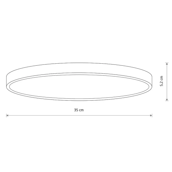 Sufitowa lampa okrągła DEMI 11757 LED 24W 4000W do sypialni biała