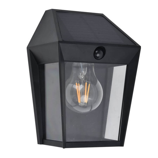 Lampa z czujnikiem na elewację AVONY 6916002330 latarenka IP44 czarna