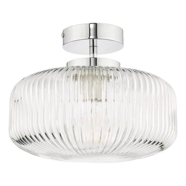 Sufitowa lampa szklana Riva RIV5208 do salonu IP44 chrom
