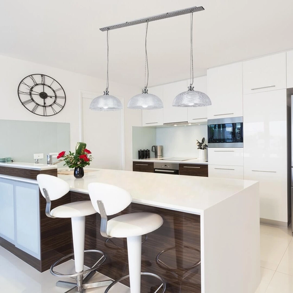 LAMPA wisząca PETRINA 5460 Rabalux szklana OPRAWA kopuły zwis chrom satyna