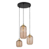 Loftowa lampa wisząca Pescara 4576 TK Lighting szkło złoty bursztynowy czarny