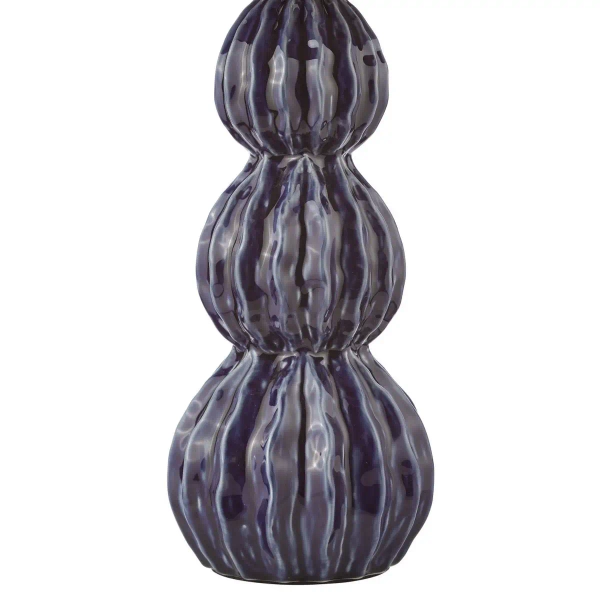 Ceramiczna stołowa lampa Lorelai LOR4223 z abażurem niebieska