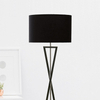 LAMPA podłogowa SANDGLASS FSG-B-E27 Abigali stojąca OPRAWA abażurowa czarna