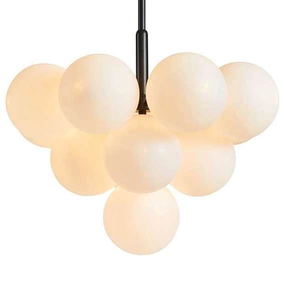 Wisząca LAMPA modernistyczna MERLOT 107911 Markslojd szklana OPRAWA zwis kule balls białe czarne