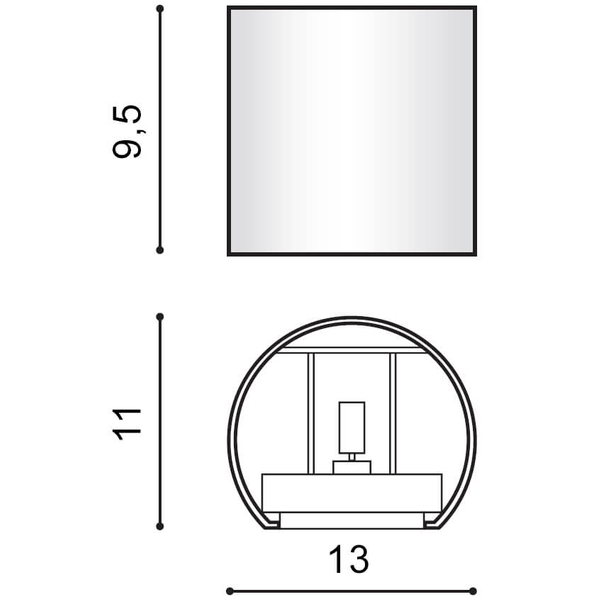 Lampa ścienna Leticia AZ2933 na korytarz tubka czarna