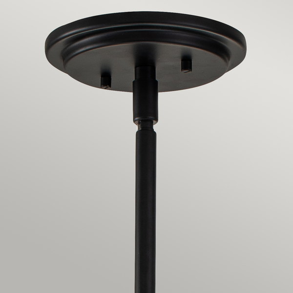 Zwisowa lampa QN-SOMERSET-P-C-BK szklana kula czarna