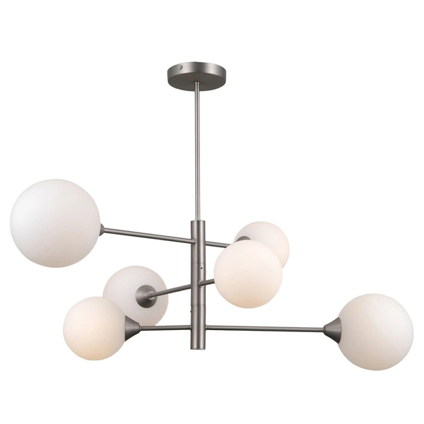 Loftowa LAMPA sufitowa EVORA PND-55342-6-SN Italux kule do salonu białe