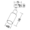 Industrialna szynowa lampa 1-fazowa Como Track ML2277 tubka czarny