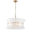Szklana lampa zwisająca Lancaster P04456BR do salonu mosiądz