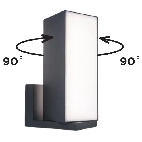 Zewnętrzna LAMPA ścienna CUBA 5193810118 Lutec metalowa OPRAWA kinkiet LED 14W 2700K - 6500K regulowany IP54 szary