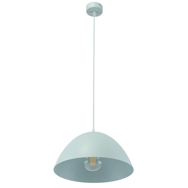 Lampa zwisająca do jadalni Faro 861 nad wyspę półokrąg miętowa