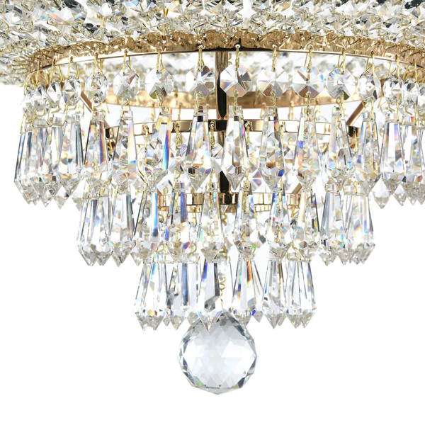 Żyrandol glamour Palace DIA890-CL-18-G kryształowy mosiądz