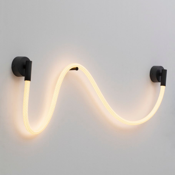 Designerska lampa ścienna CURA LE44259 LED 14W 3000K czarna biała