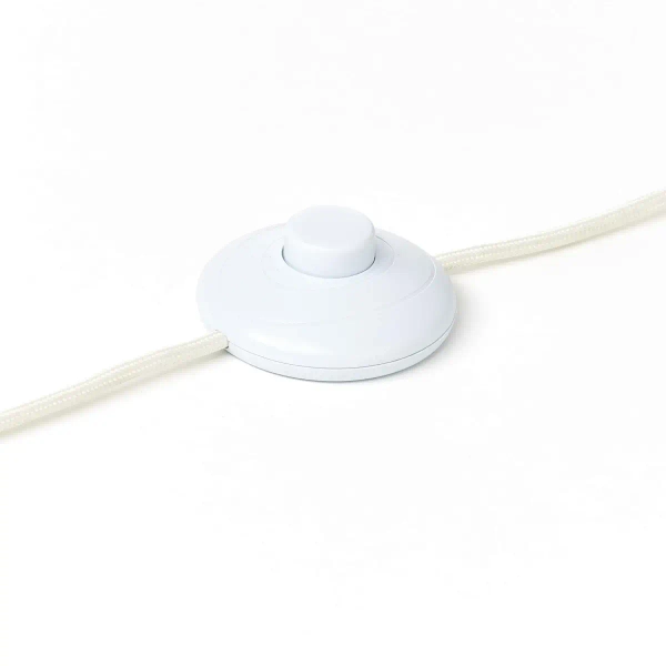 Abażurowa lampa podłogowa Inna 93047/75 biała drewniana