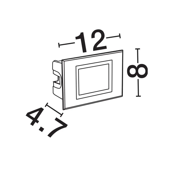 Naścienna lampa podtynkowa LAVERNO LE75325 LED 3W 3000K IP65 biała
