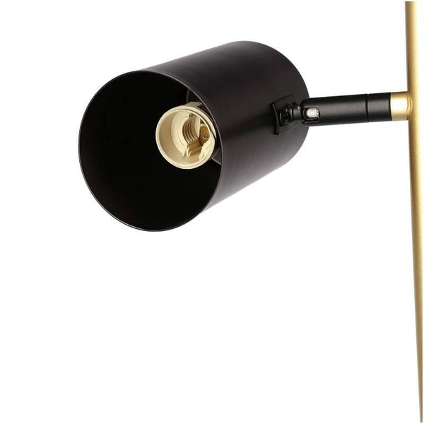 Nowoczesna lampa podłogowa Perret regulowana czarna złota