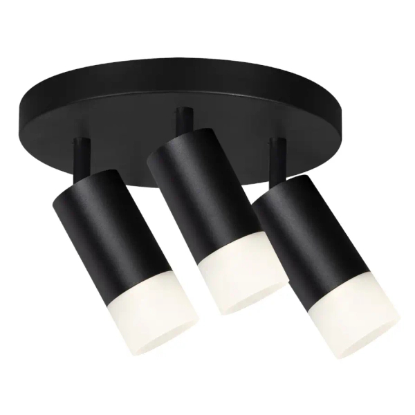 Plafon do jadalni Sonaya LP-2803/3C BK tubki na podsufitce czarny