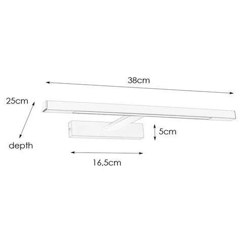 Łazienkowa LAMPA ścienna NEPTUNUS 107865 Markslojd metalowa OPRAWA listwa LED 6W 3000K nad lustro IP44 chrom